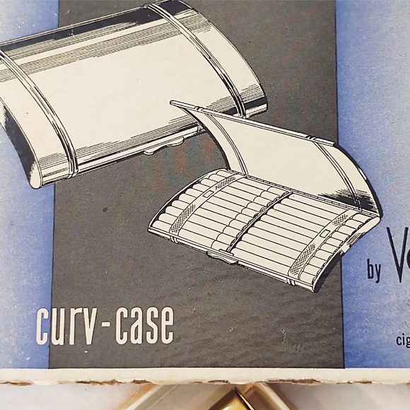 Vintage Art-Deco Volupte Gold Curv-Case Unisex Cigarette Compact in Box - Picture 11 of 11